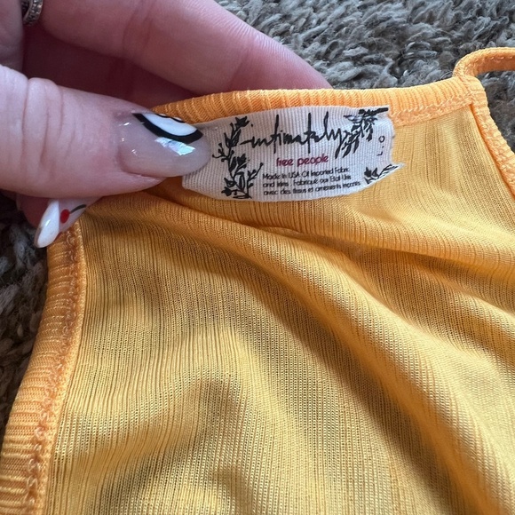 Intimately Free People: Loose Comfy Flowy Natural Orange Tank Top Summer Large - Picture 5 of 6